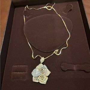 Gold and Silver Pendant Necklace